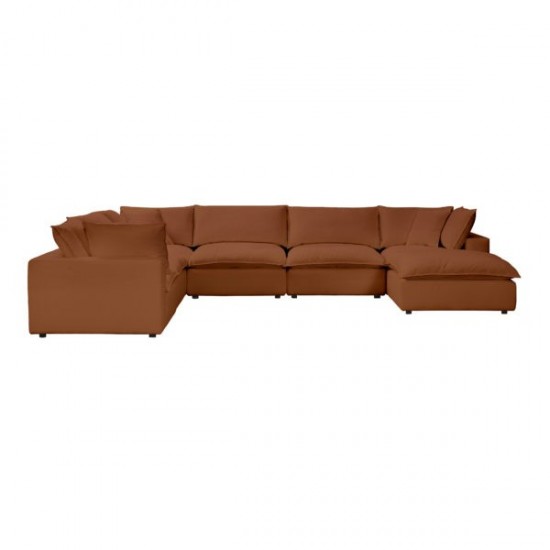 TOV Furniture Cali Rust Modular Large Chaise Sectional