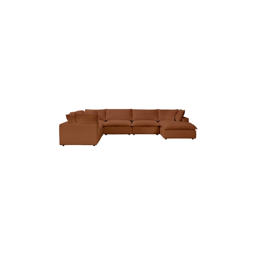 TOV Furniture Cali Rust Modular Large Chaise Sectional