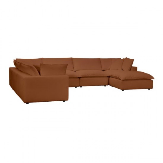 TOV Furniture Cali Rust Modular Large Chaise Sectional