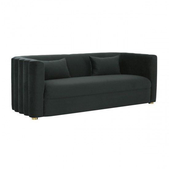 TOV Furniture Callie Black Velvet Sofa