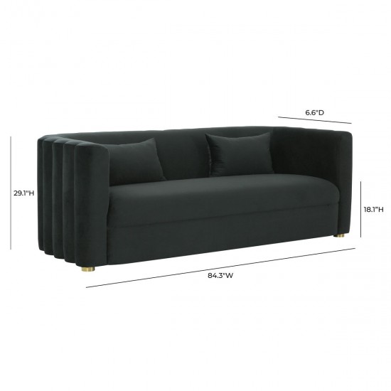 TOV Furniture Callie Black Velvet Sofa