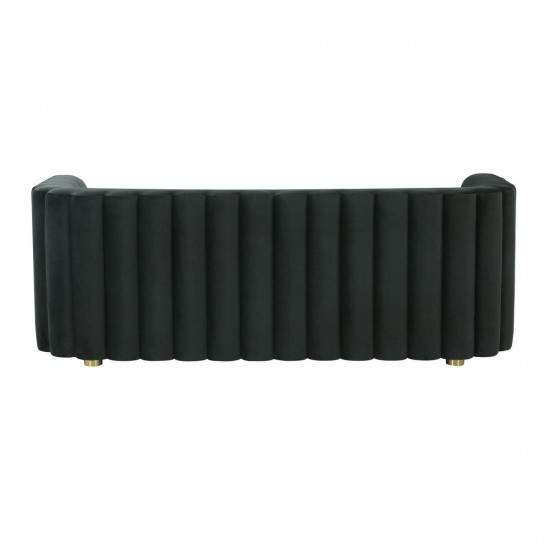 TOV Furniture Callie Black Velvet Sofa