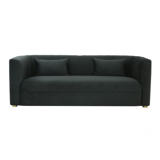 TOV Furniture Callie Black Velvet Sofa