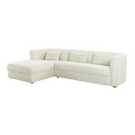 TOV Furniture Callie Cream Velvet Sectional - LAF