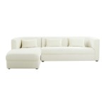 TOV Furniture Callie Cream Velvet Sectional - LAF