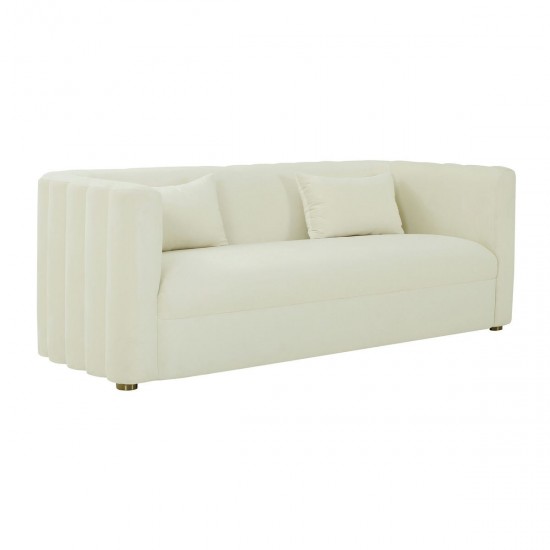 TOV Furniture Callie Cream Velvet Sofa