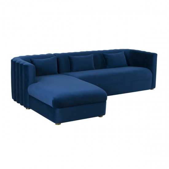 TOV Furniture Callie Navy Velvet Sectional - LAF