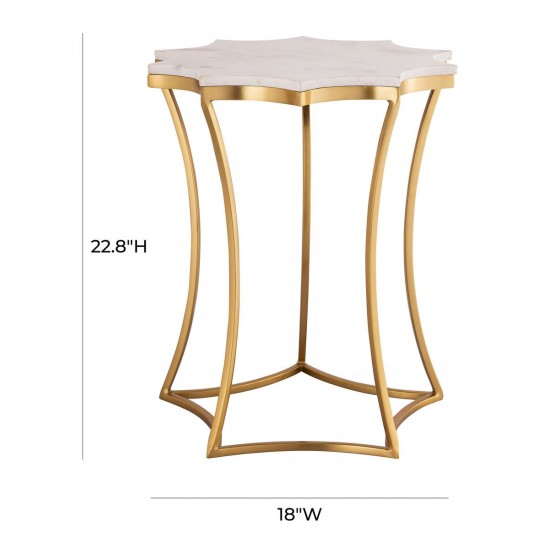 TOV Furniture Camilla Marble Side Table