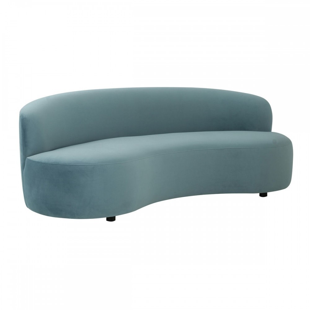 TOV Furniture Cannellini Bluestone Velvet Sofa