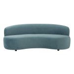 TOV Furniture Cannellini Bluestone Velvet Sofa