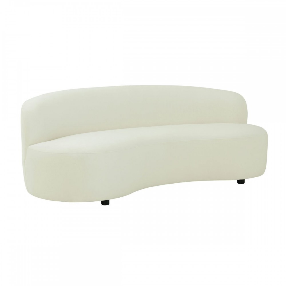 TOV Furniture Cannellini Cream Velvet Sofa