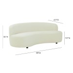 TOV Furniture Cannellini Cream Velvet Sofa