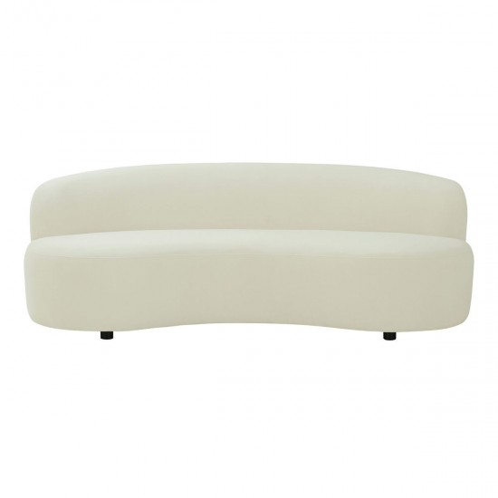 TOV Furniture Cannellini Cream Velvet Sofa