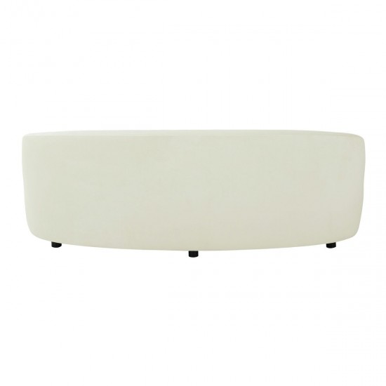 TOV Furniture Cannellini Cream Velvet Sofa