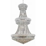 Elegant Lighting 1800 Primo Collection Chandelier D:30In H:50In Lt:32 Chrome Finish (Royal Cut Crystals)