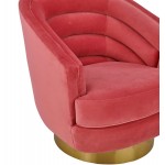 TOV Furniture Canyon Hot Pink Velvet Swivel Chair