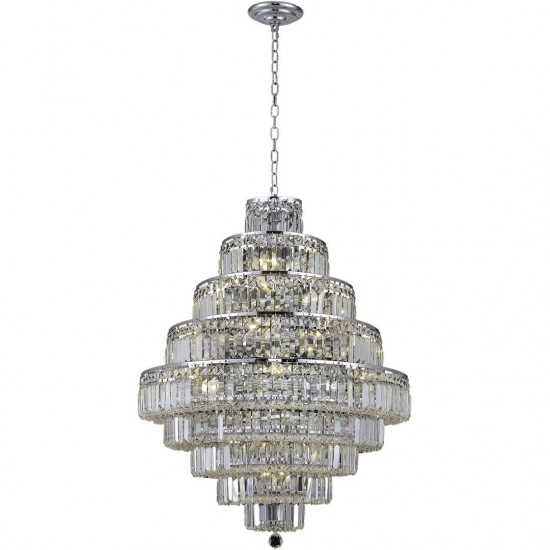 Elegant Lighting Maxime 20 Light Chrome Chandelier Clear Royal Cut Crystal