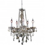 Elegant Lighting Verona 5 Light Golden Teak Chandelier Golden Teak (Smoky) Swarovski Elements Crystal