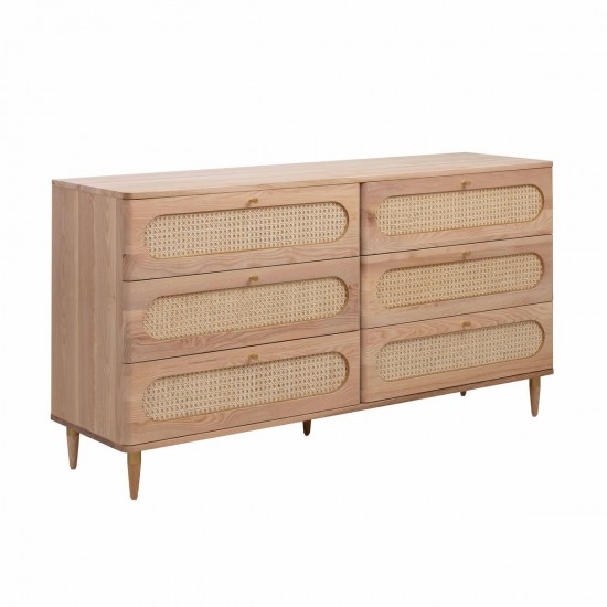 TOV Furniture Carmen Cane 6 Drawer Dresser