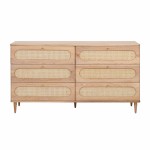 TOV Furniture Carmen Cane 6 Drawer Dresser