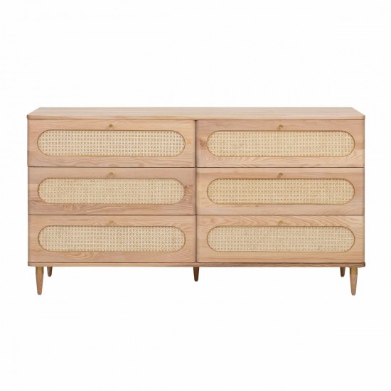 TOV Furniture Carmen Cane 6 Drawer Dresser