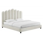 TOV Furniture Celine Cream Velvet Bed in King