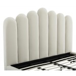 TOV Furniture Celine Cream Velvet Bed in King