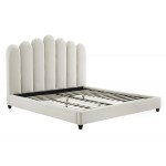 TOV Furniture Celine Cream Velvet Bed in King