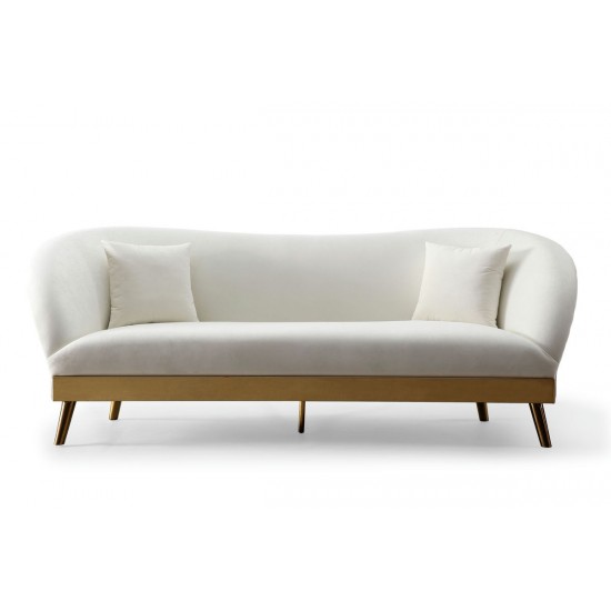 TOV Furniture Chloe Cream Velvet Sofa