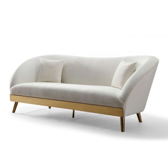 TOV Furniture Chloe Cream Velvet Sofa