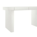 TOV Furniture Clara Glossy White Lacquer Desk