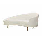 TOV Furniture Cleopatra Cream Velvet Sofa