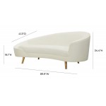 TOV Furniture Cleopatra Cream Velvet Sofa