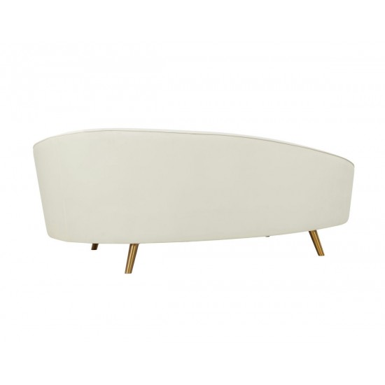 TOV Furniture Cleopatra Cream Velvet Sofa