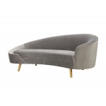 TOV Furniture Cleopatra Grey Velvet Sofa