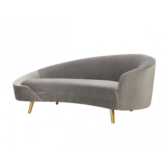 TOV Furniture Cleopatra Grey Velvet Sofa