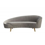 TOV Furniture Cleopatra Grey Velvet Sofa