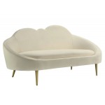 TOV Furniture Cloud Cream Velvet Settee