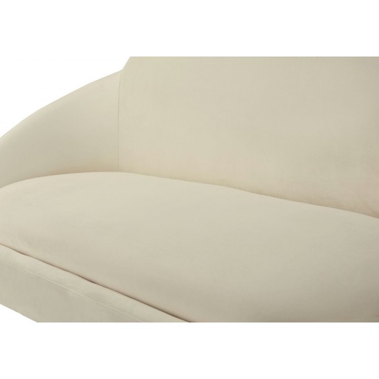 TOV Furniture Cloud Cream Velvet Settee