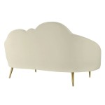 TOV Furniture Cloud Cream Velvet Settee