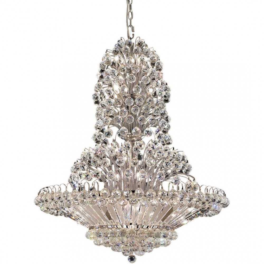 Elegant Lighting Sirius 33 Light Chrome Chandelier Clear Royal Cut Crystal