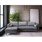 TOV Furniture Como Grey Velvet Sectional LAF