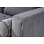 TOV Furniture Como Grey Velvet Sectional LAF