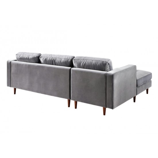 TOV Furniture Como Grey Velvet Sectional LAF