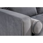 TOV Furniture Como Grey Velvet Sectional RAF