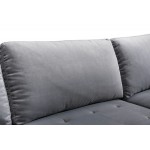 TOV Furniture Como Grey Velvet Sectional RAF