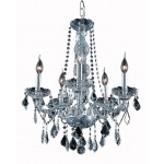 Elegant Lighting Verona 5 Light Silver Shade Chandelier Silver Shade (Grey) Swarovski Elements Crystal