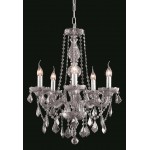 Elegant Lighting Verona 5 Light Silver Shade Chandelier Silver Shade (Grey) Swarovski Elements Crystal