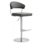 TOV Furniture Cosmo Grey Stainless Steel Barstool