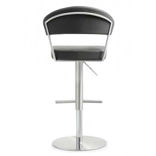 TOV Furniture Cosmo Grey Stainless Steel Barstool